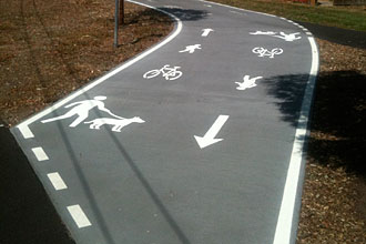 geelong regional linemarking shared bicycle path